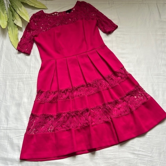 Attitude Skater Lace Detail Dress - Picture 1 of 6